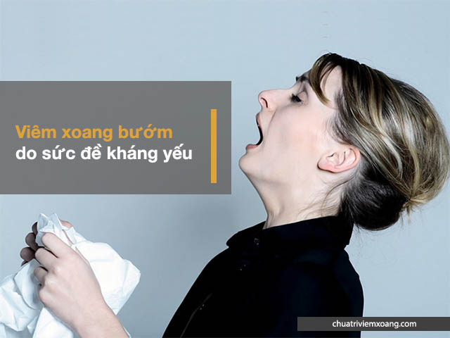 viêm xoang do sức đề kháng yếu
