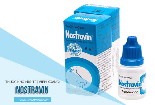 Thuốc nhỏ mũi Nostravin trị viêm xoang